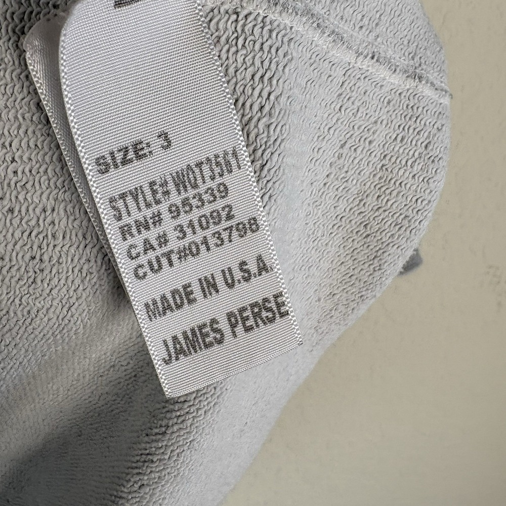 James Perse 3 L Cowl Sweatshirt Top Gray Dolman 3/4 Sleeve Minimalist Lagenlook - Picture 4 of 6
